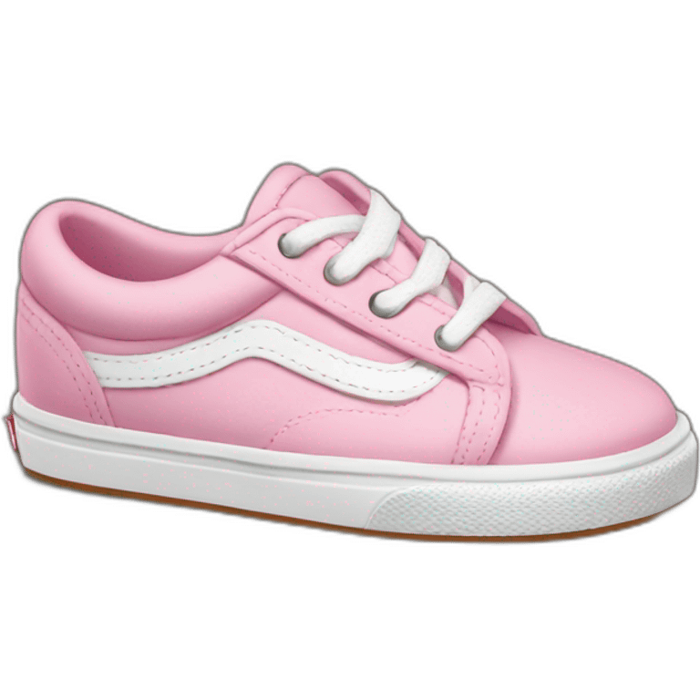 baby wearing pink Vans shoes emoji