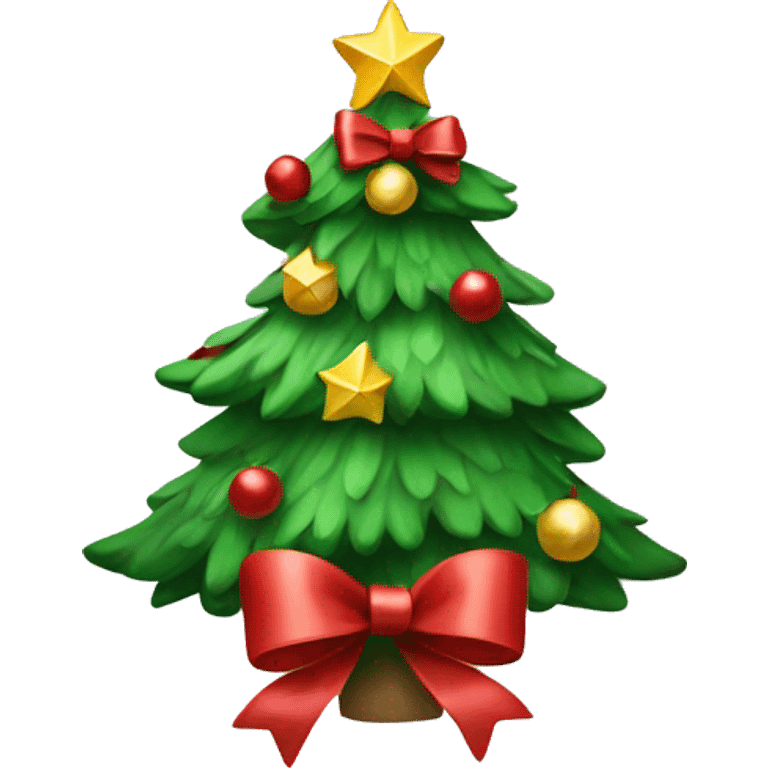 Christmas tree with bows emoji