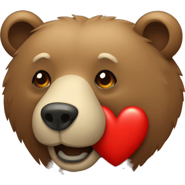 bear with red heart  emoji