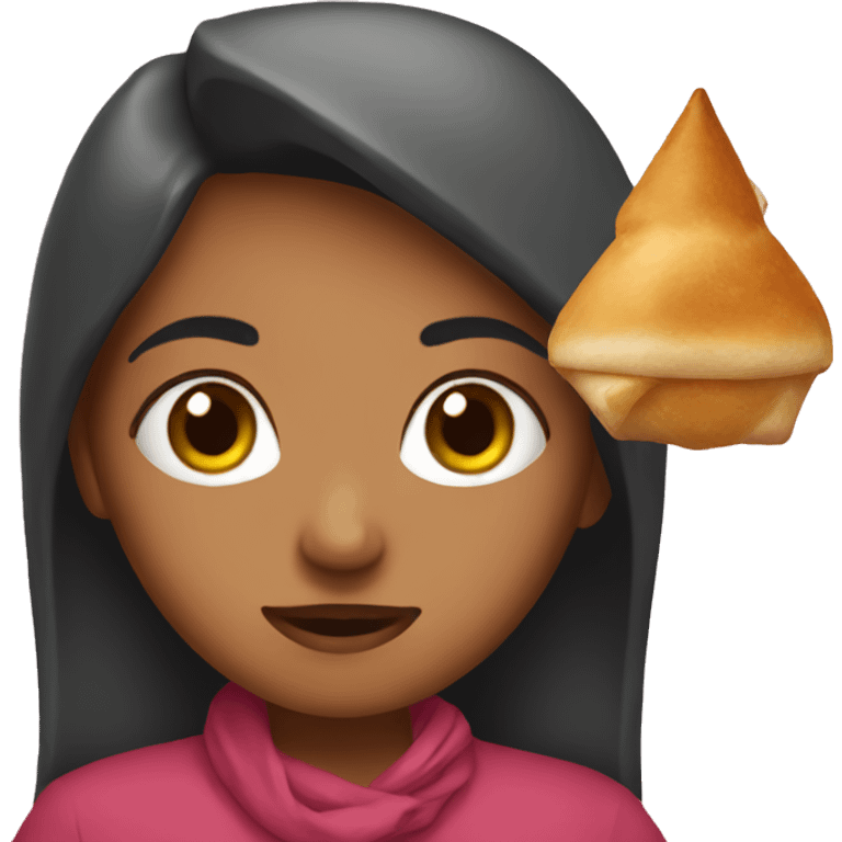 Girl with samsa emoji