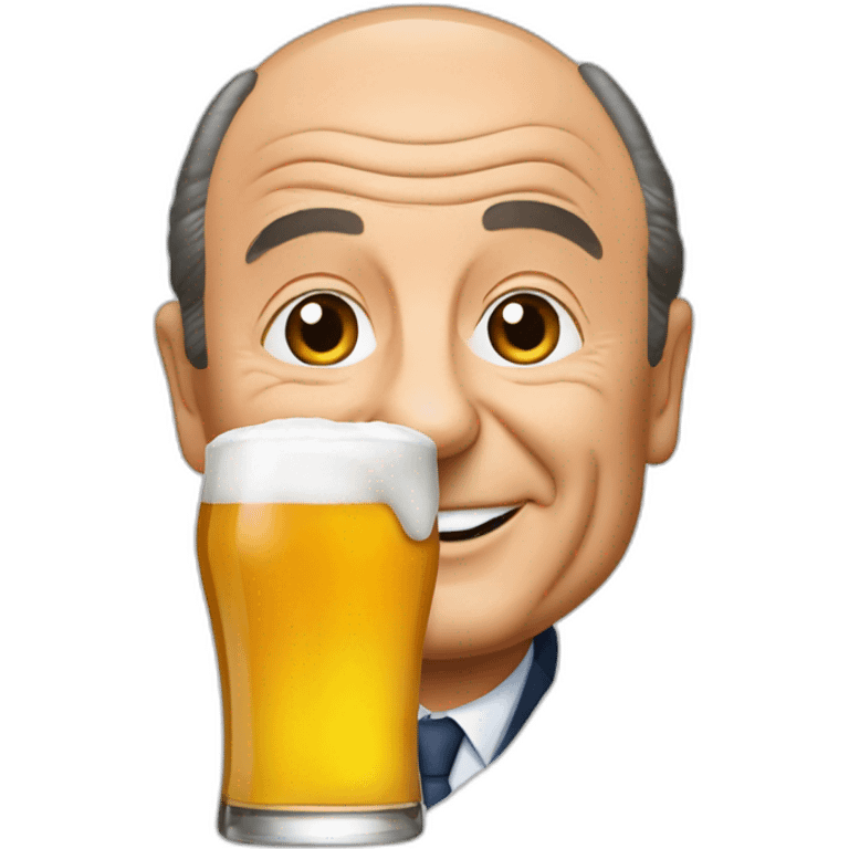 chirac buvant une biere emoji