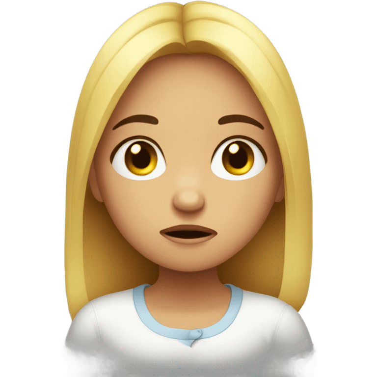 A distraught girl emoji