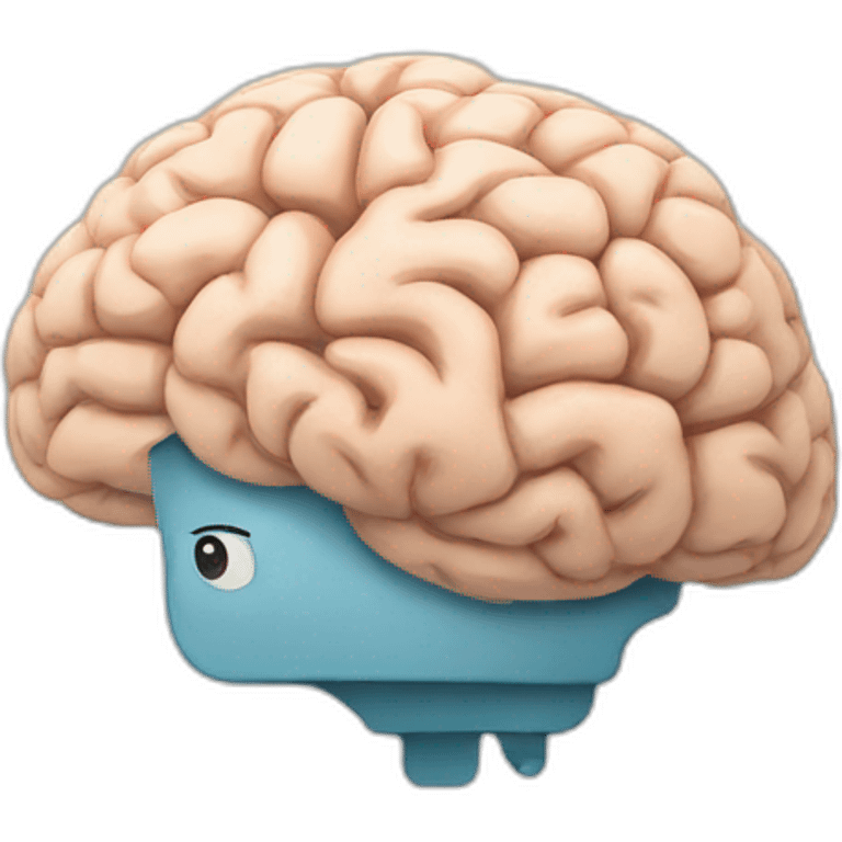 Brain thinking about having lunch emoji