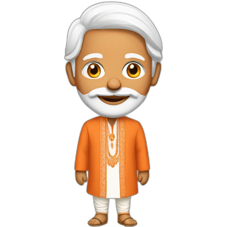 modi with indian attire emoji