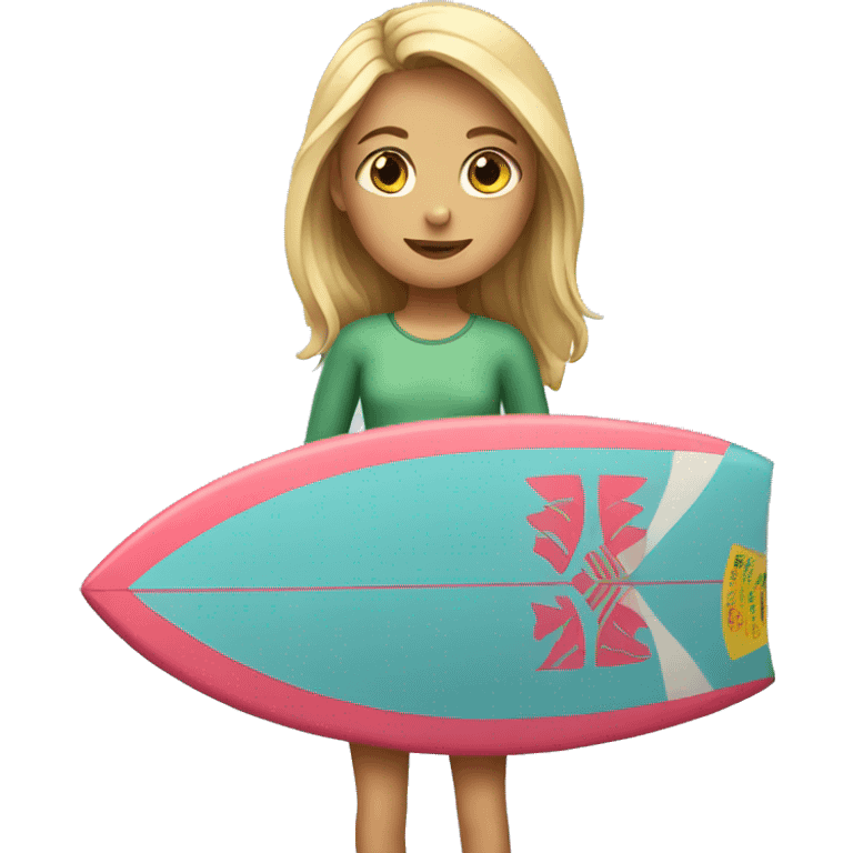 girl with surfboard emoji