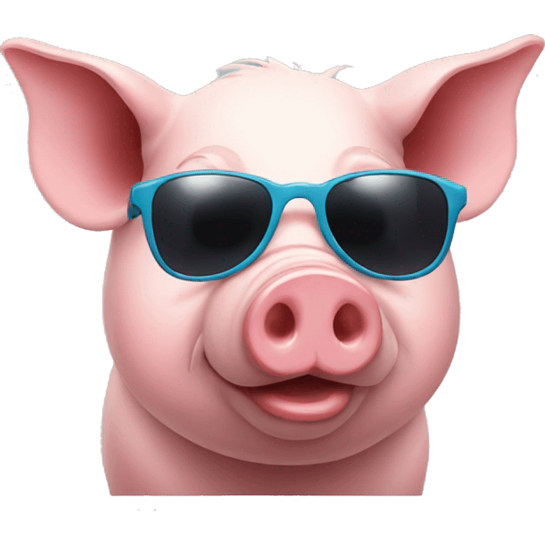 Pig wearing sunglasses  emoji