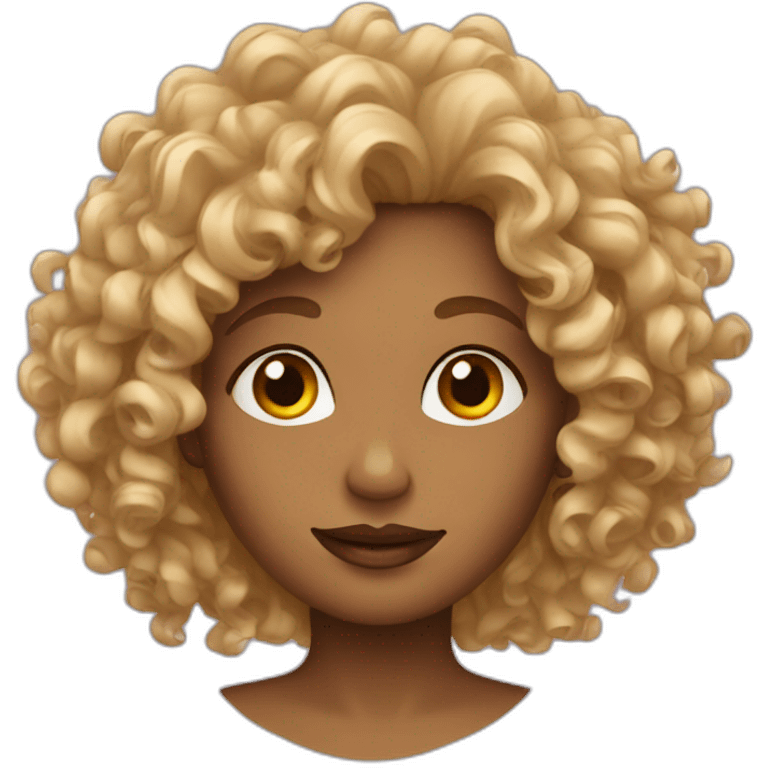 Curly woman emoji