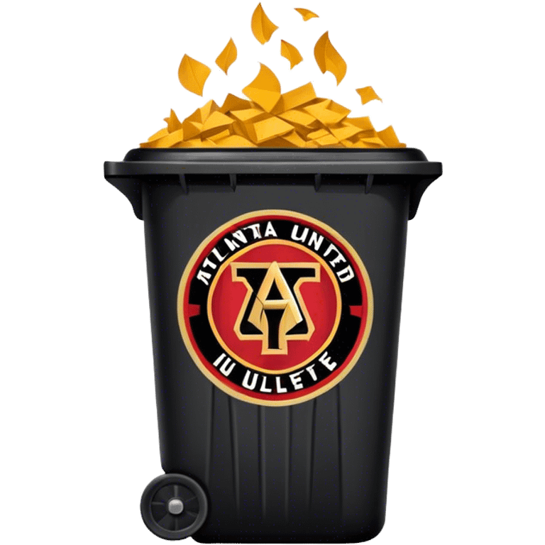 Atlanta United logo in a trashcan emoji