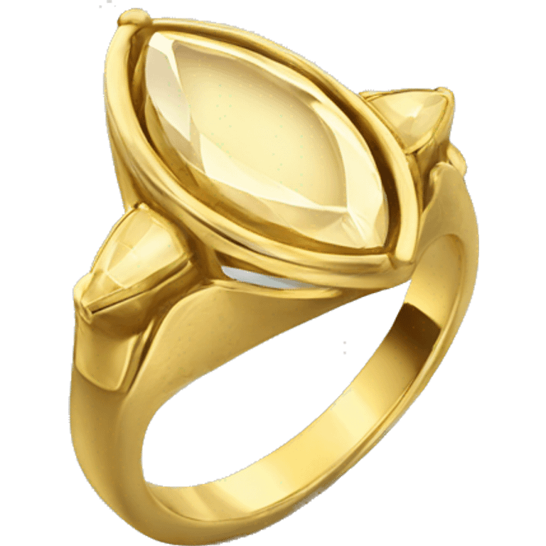 Anillo, marquise, gold  emoji