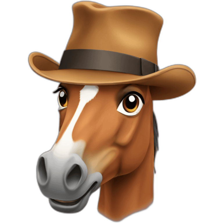 mr horse hat emoji