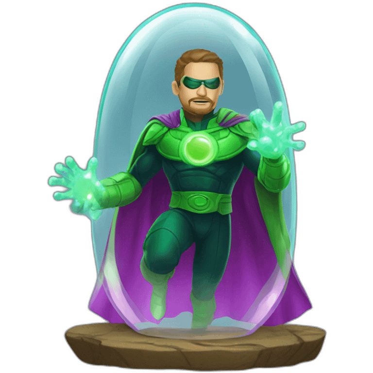 Electric bubble glass mysterio emoji