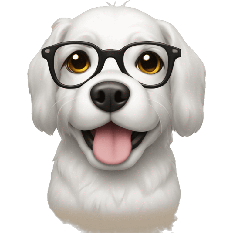 dog with glasses emoji