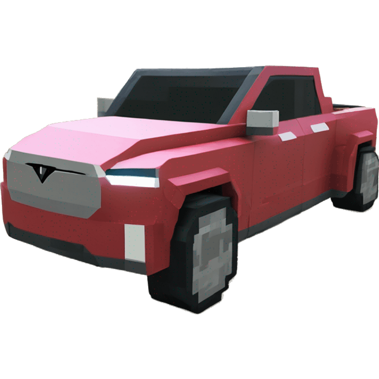 Tesla truck in Minecraft  emoji