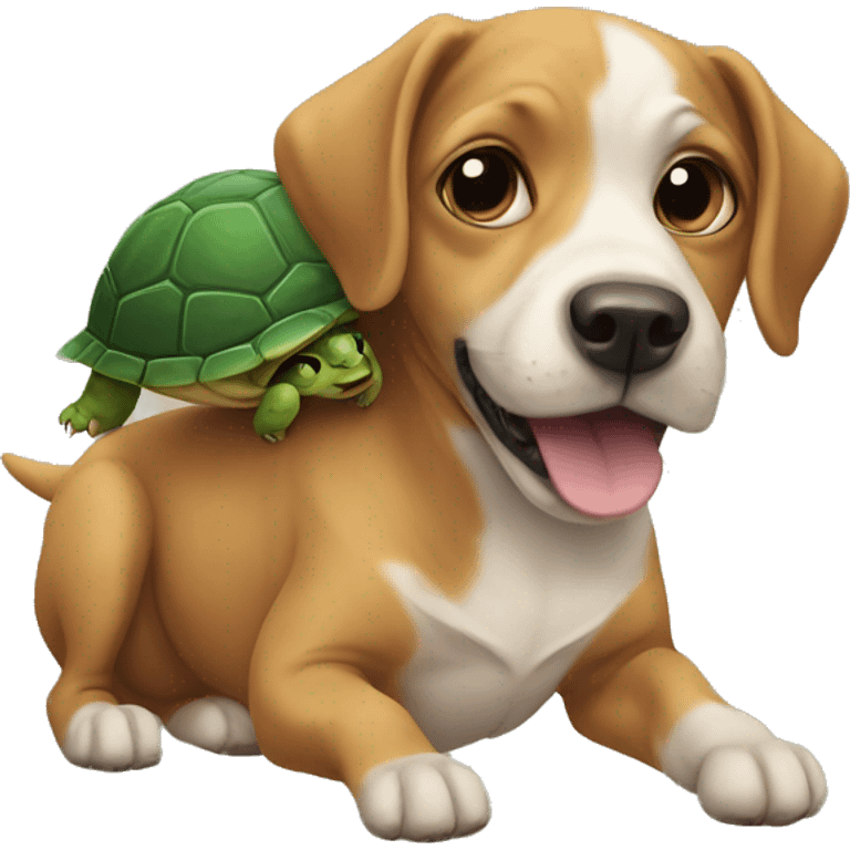 Dog with a turtle  emoji