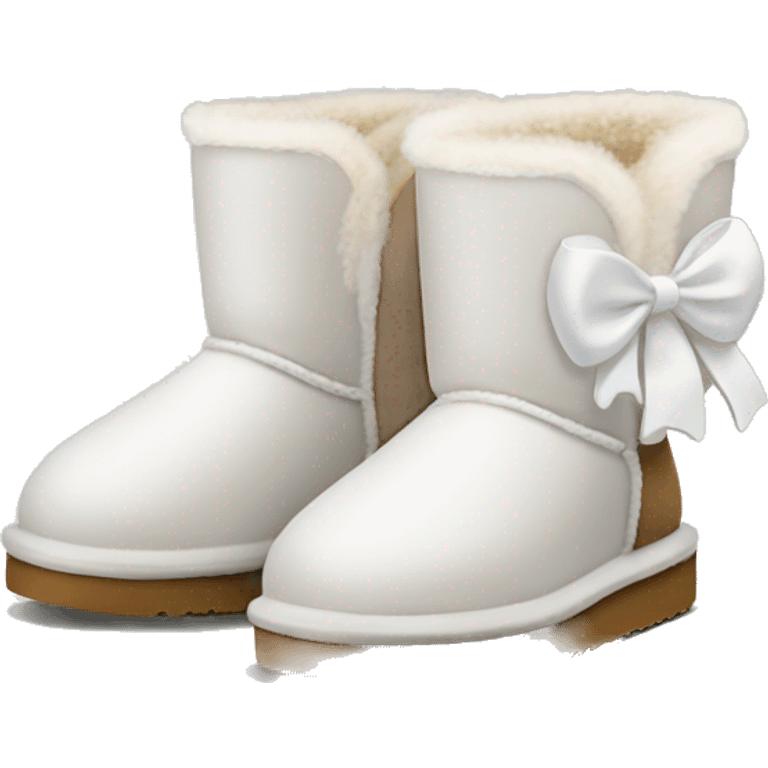 ugg boots with a white bow  emoji