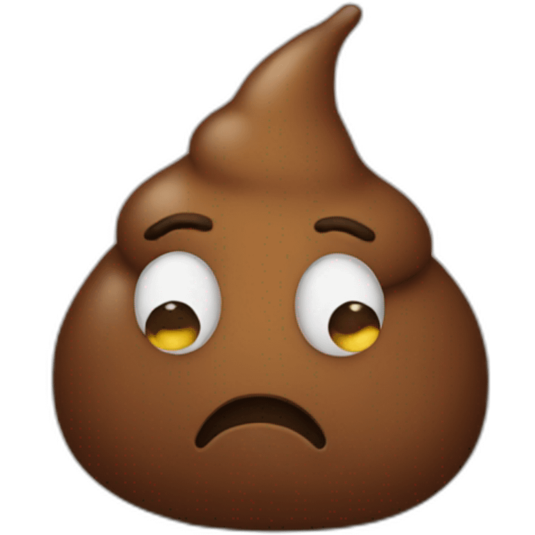 Sad poop emoji