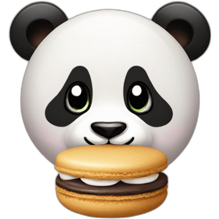 Macaroons with panda emoji