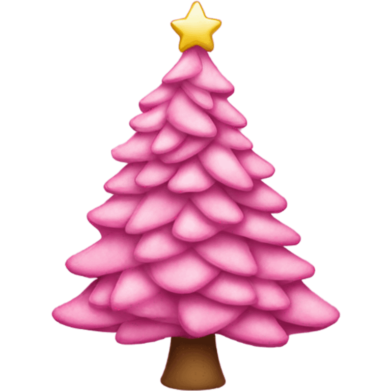 Pink Christmas tree emoji