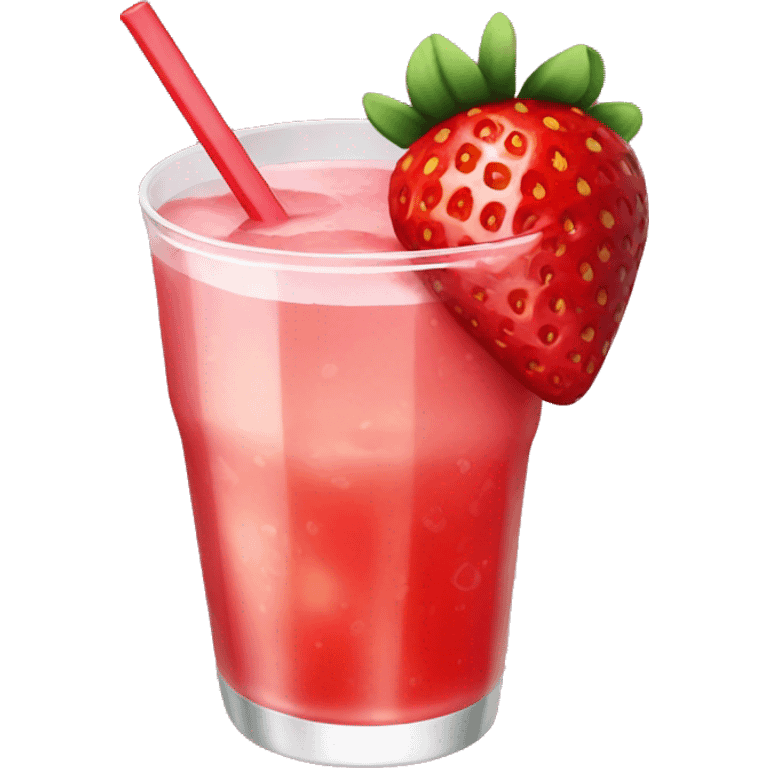 Strawberry drink emoji