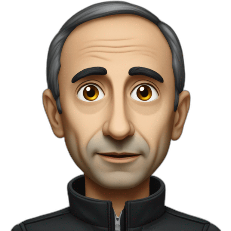 Eric zemmour avec un noir emoji