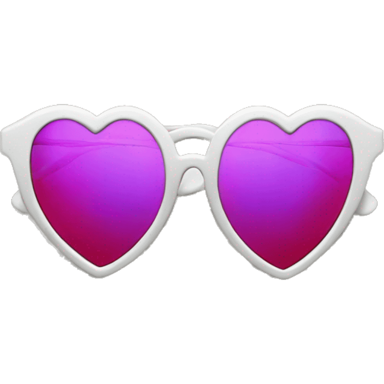 heart shaped sun glasses front view  emoji