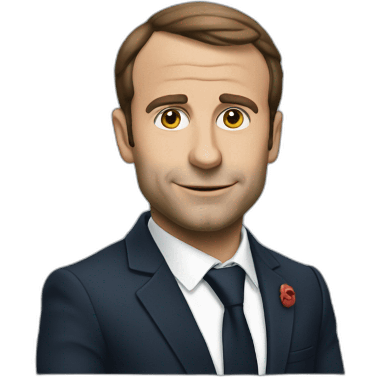 Macron en singe emoji