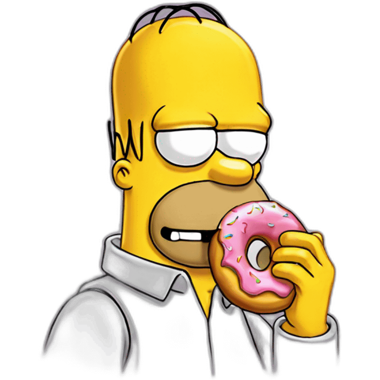 Homer simpson eat donut emoji