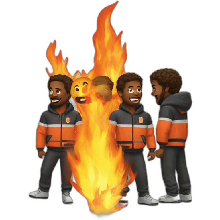 Team on fire emoji