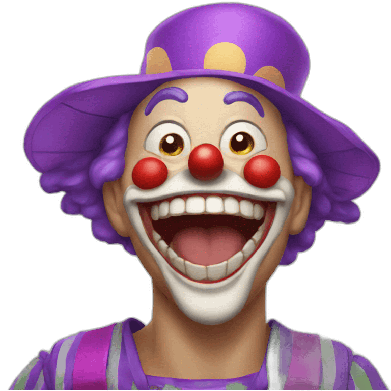 Laughing clown emoji