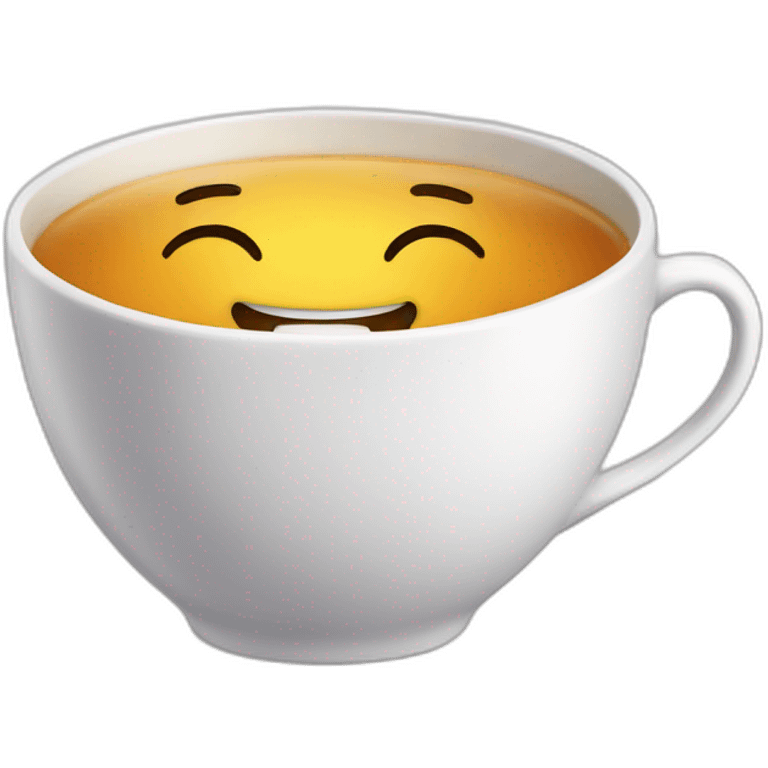 smiling tea cup emoji