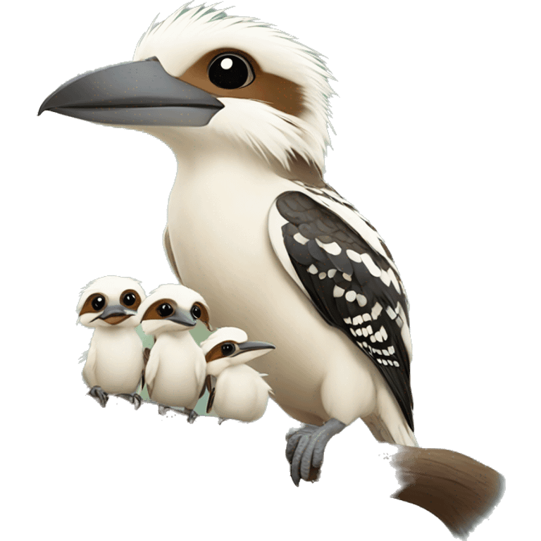 Kookaburra with babies  emoji