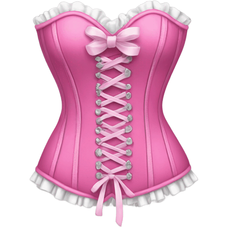 Pink corset with bows emoji