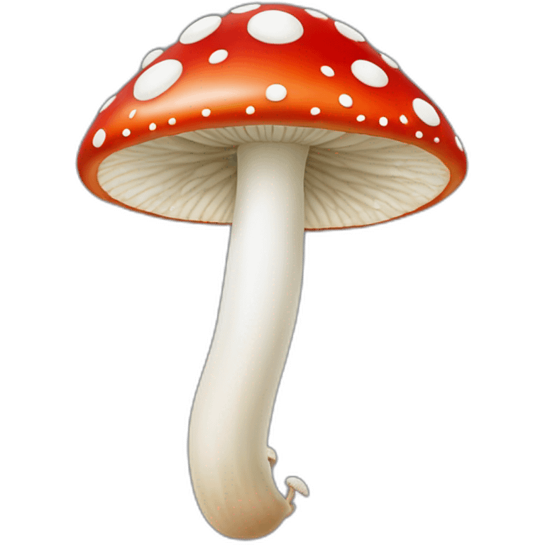 Mushroom Fly agaric in which all white dots are replaced with eyes emoji