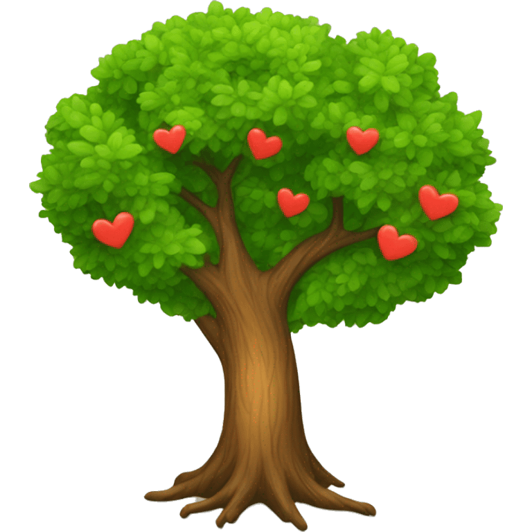 tree with heart emoji