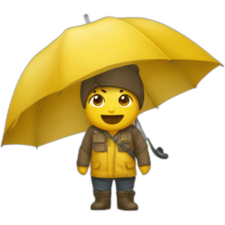 guarda chuva amarelo fechado emoji