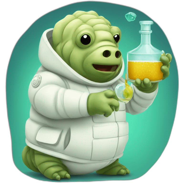 tardigrade doing shots of tequila emoji