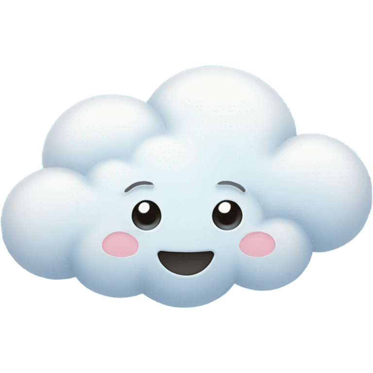 Cloud with a smile cute  emoji