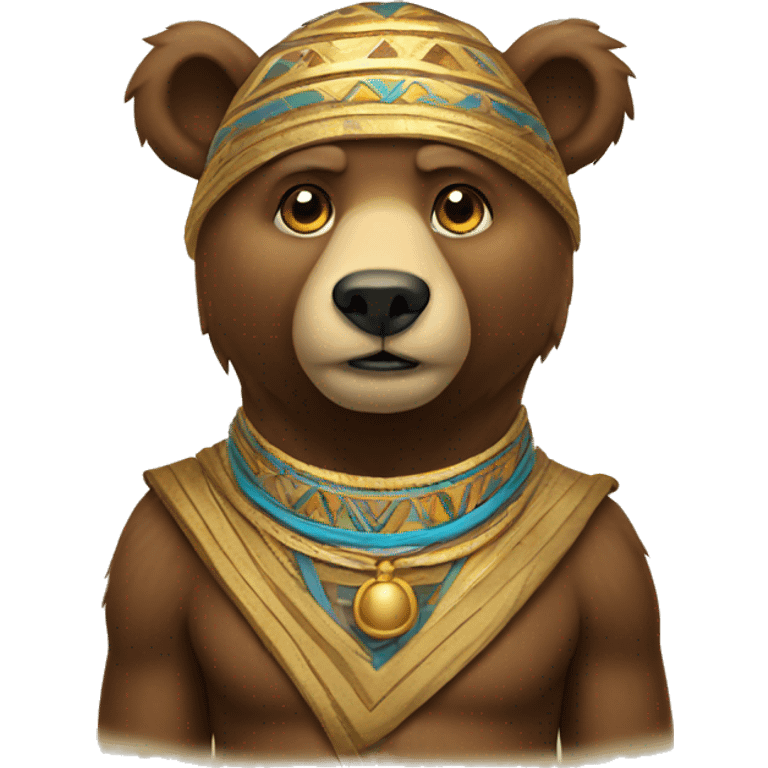 bear wearing tut emoji