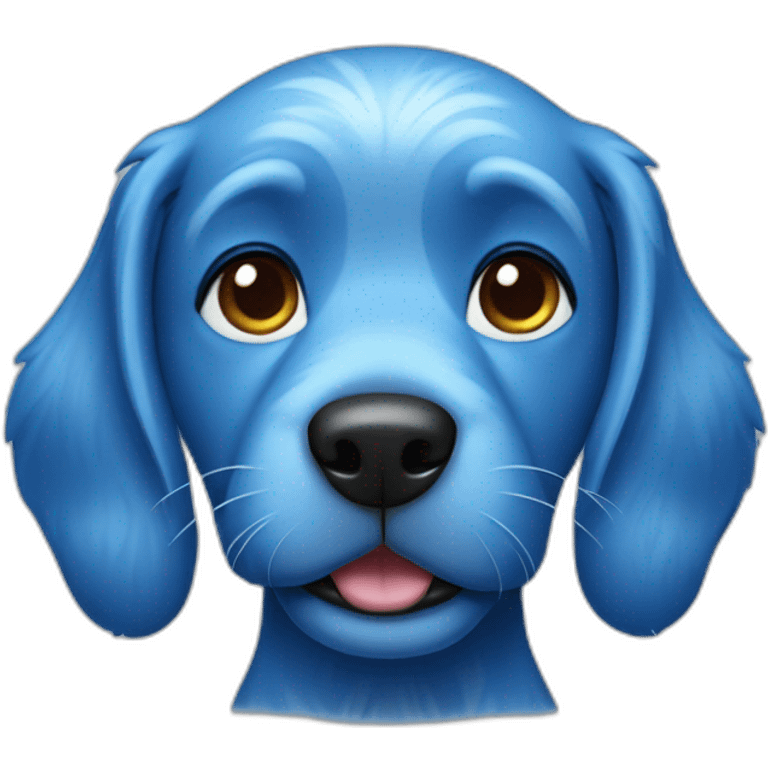 Blue dog emoji