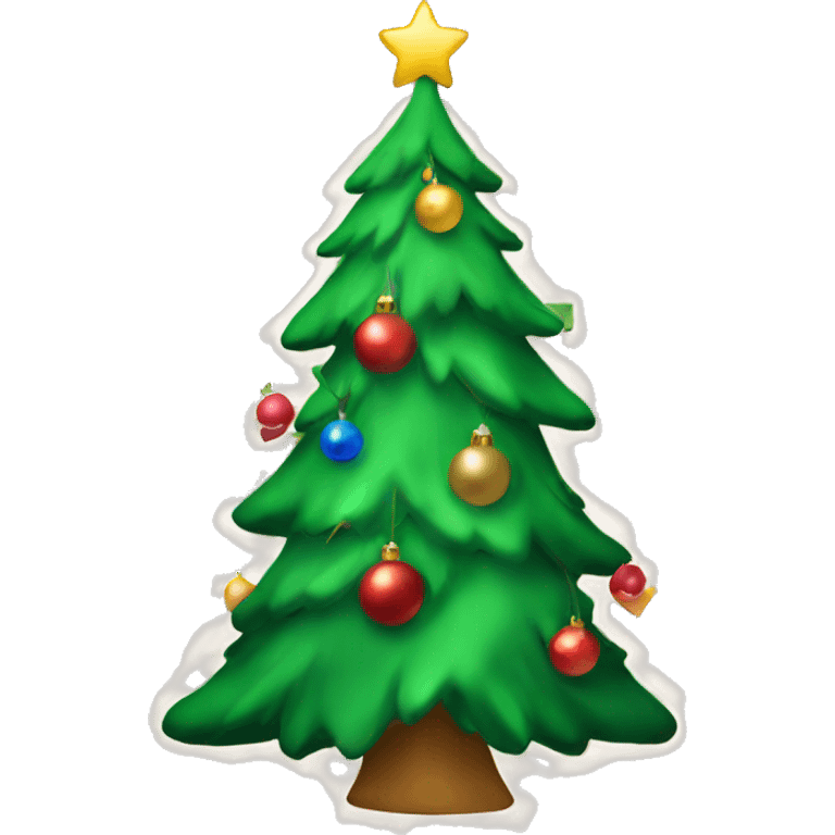 christmas day with tree emoji