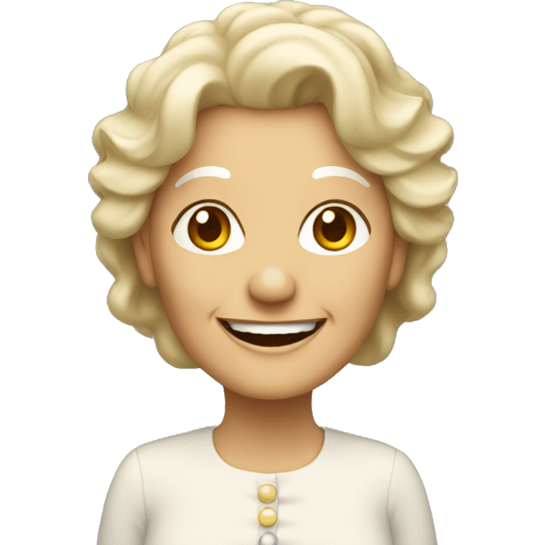 old lady, blonde hair smiling emoji