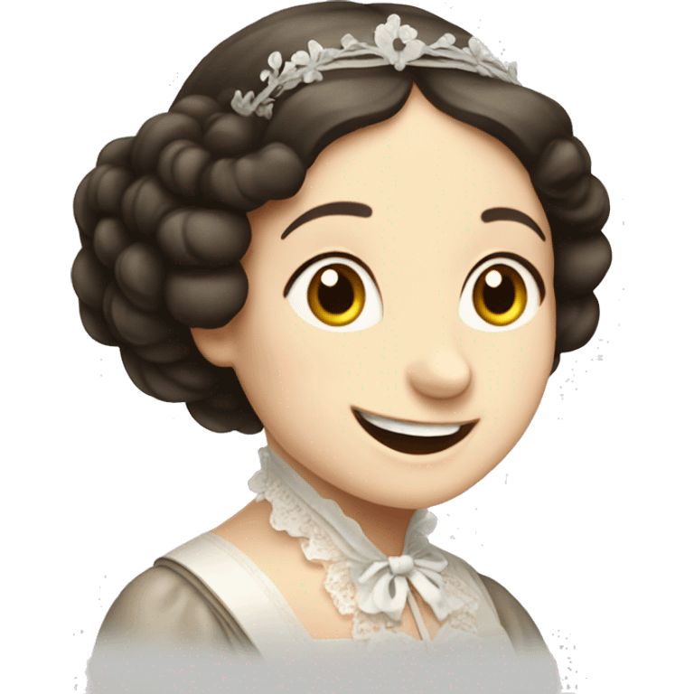 historical figure Ada Lovelace cheering emoji