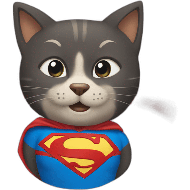 Un chat qui tombe mais super man le sauve emoji