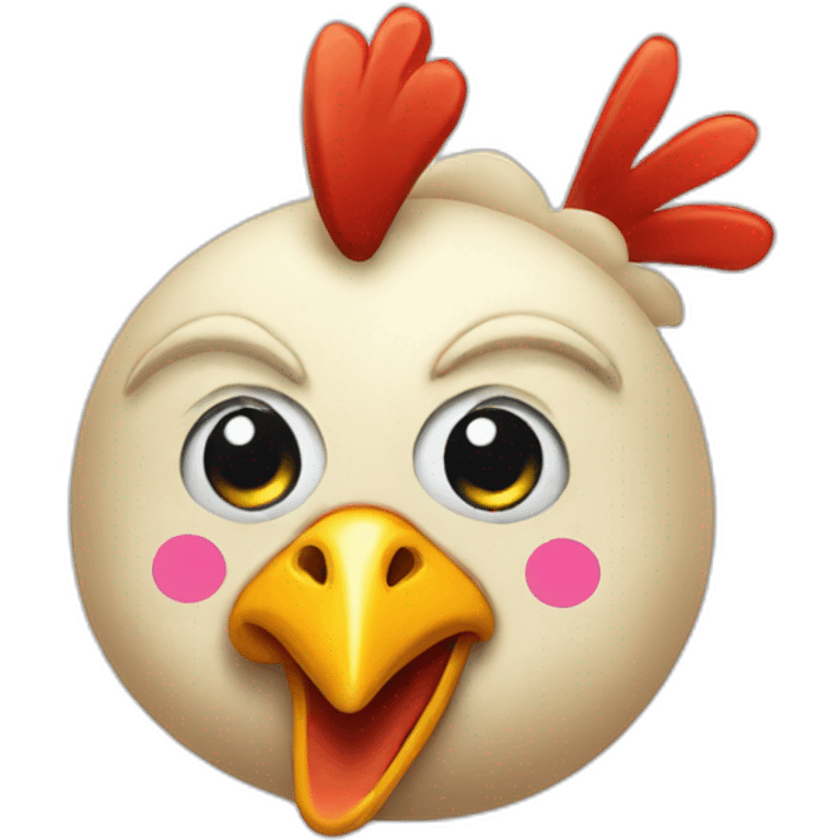 A chicken at a circus emoji