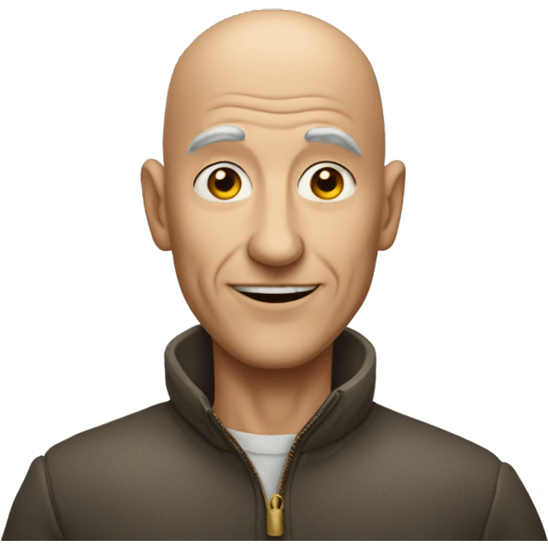 60 year old man, bald man with a heart of gold emoji