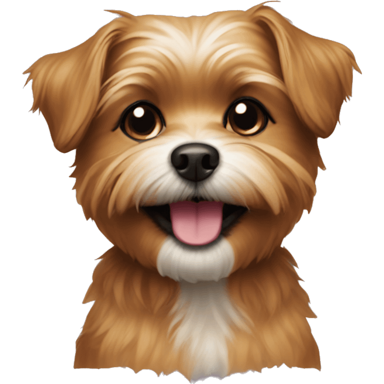 Shorkie dog smiling  emoji