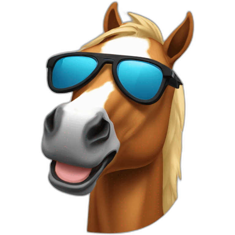 horse with sunglasses emoji