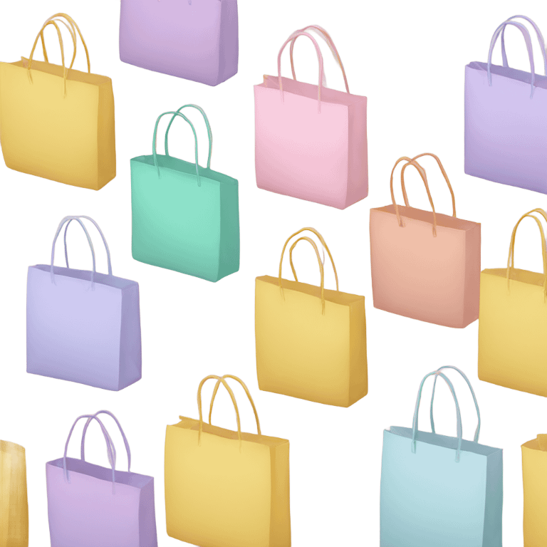 pastel shopping bags  emoji