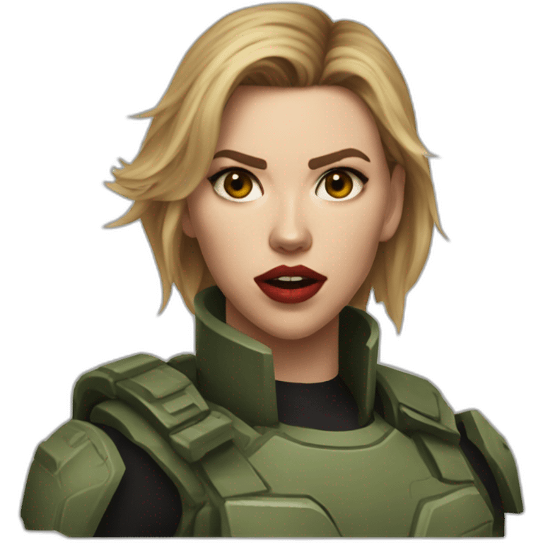 Scarlett johansson Wounded doomguy emoji