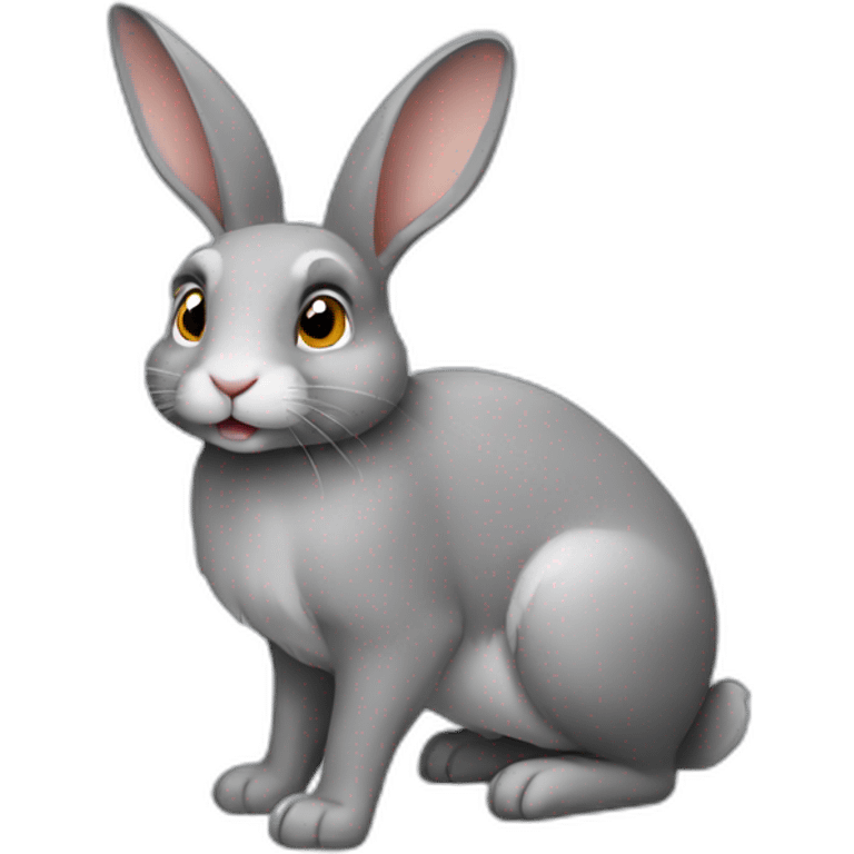 Lapin gris emoji